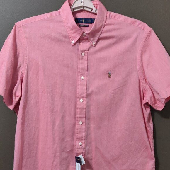 Ralph Lauren Chambray Oxford Short Sleeve Button Down Shirt XL New With Tags - Picture 2 of 7